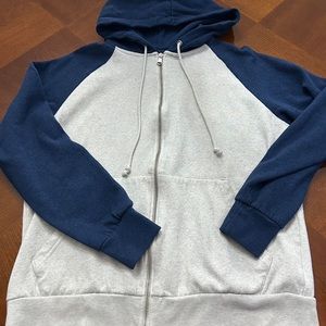 Blue and White Zip up Mens Medium